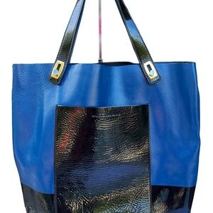 Black Patent and Royal Blue Balenciaga